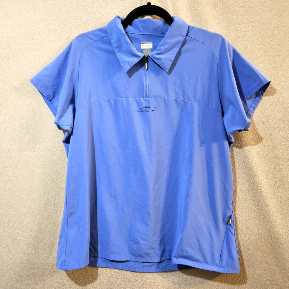 Jennifer Lopez XL Blue 1/4 Zip Lightweight Quick Dry Women's Golf Shirt